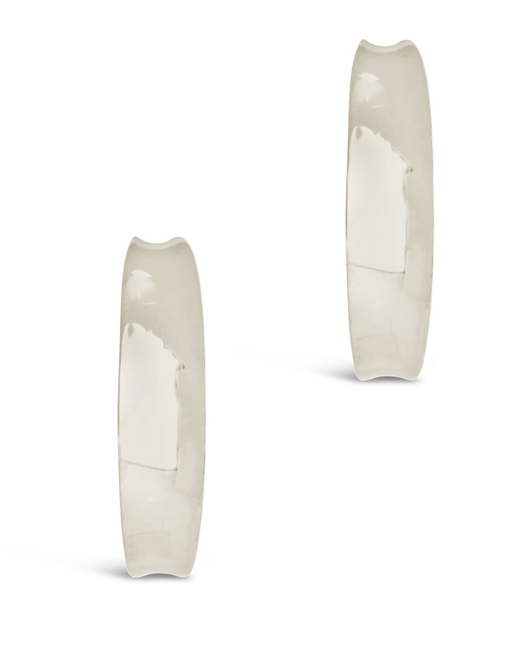 Sterling Silver Graduated Huggie Hoop Earrings