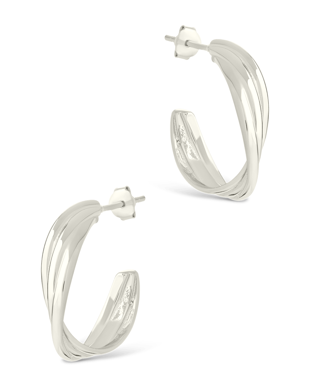 Sterling Silver Monique Twisted Stud Earrings