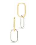 Sterling Silver Raleigh Link Drop Hoops
