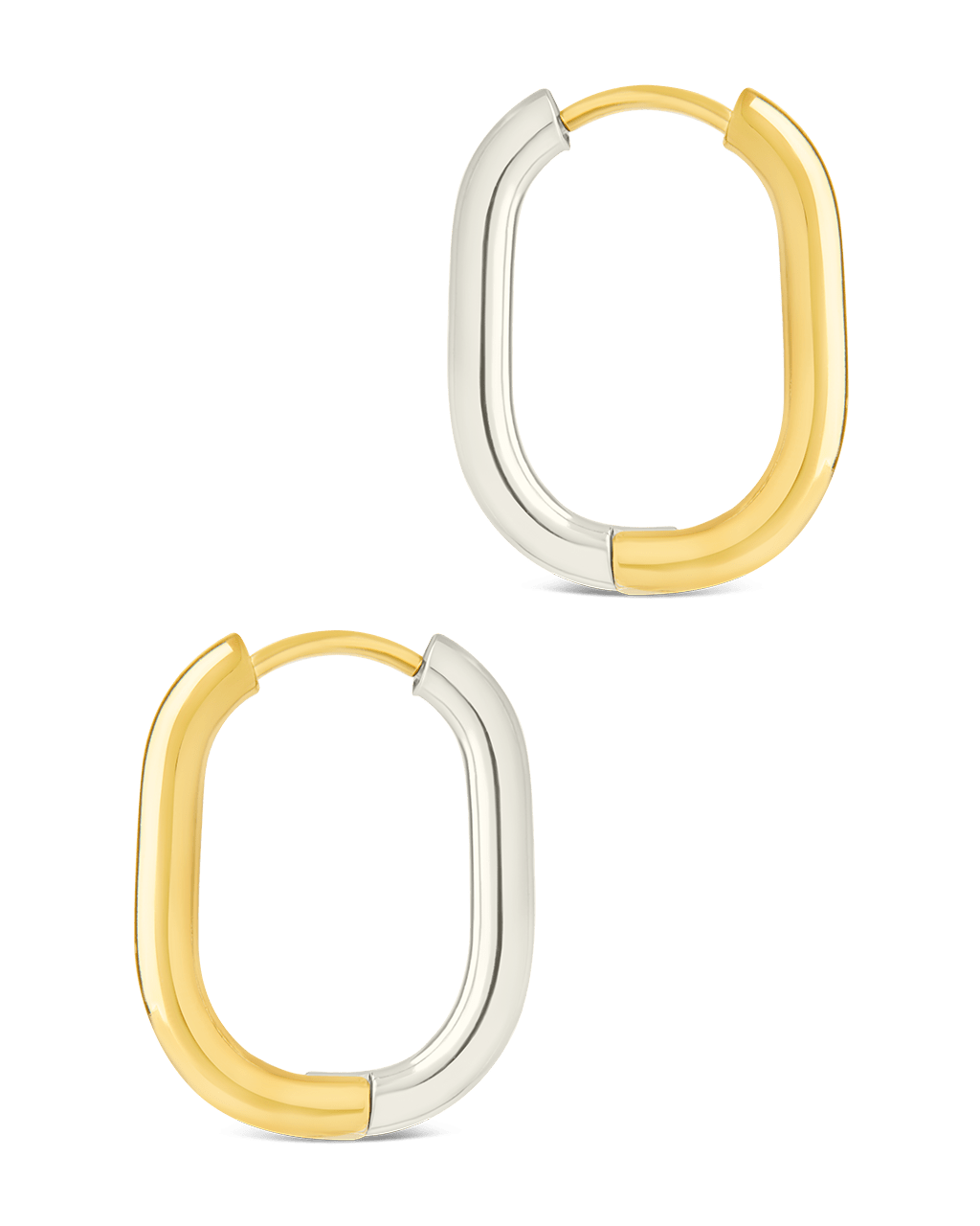 Dafne Dual Tone Oval Hoops