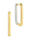 Jana Dual Tone Rectangle Hoops