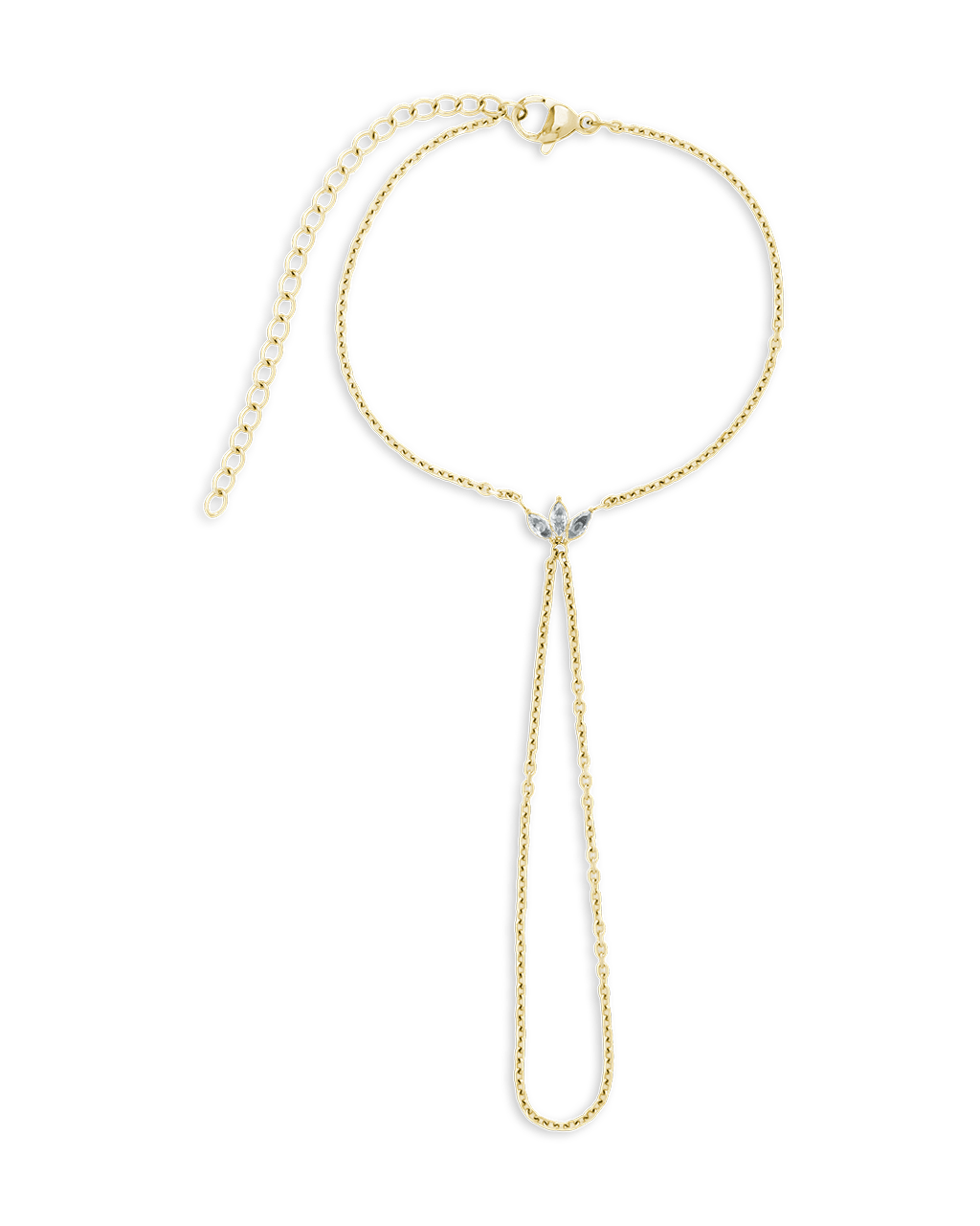 Amari Lotus CZ Hand Chain
