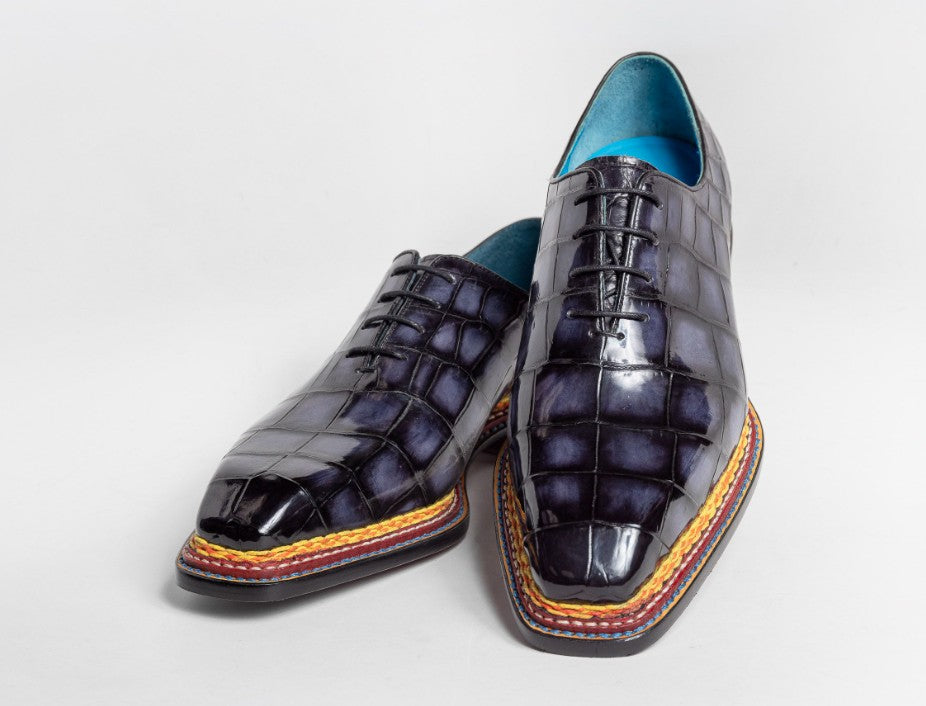 Maurice Ghost Alligator Oxford - Grey