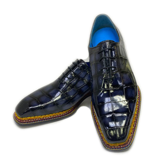 Maurice Ghost Alligator Oxford - Grey