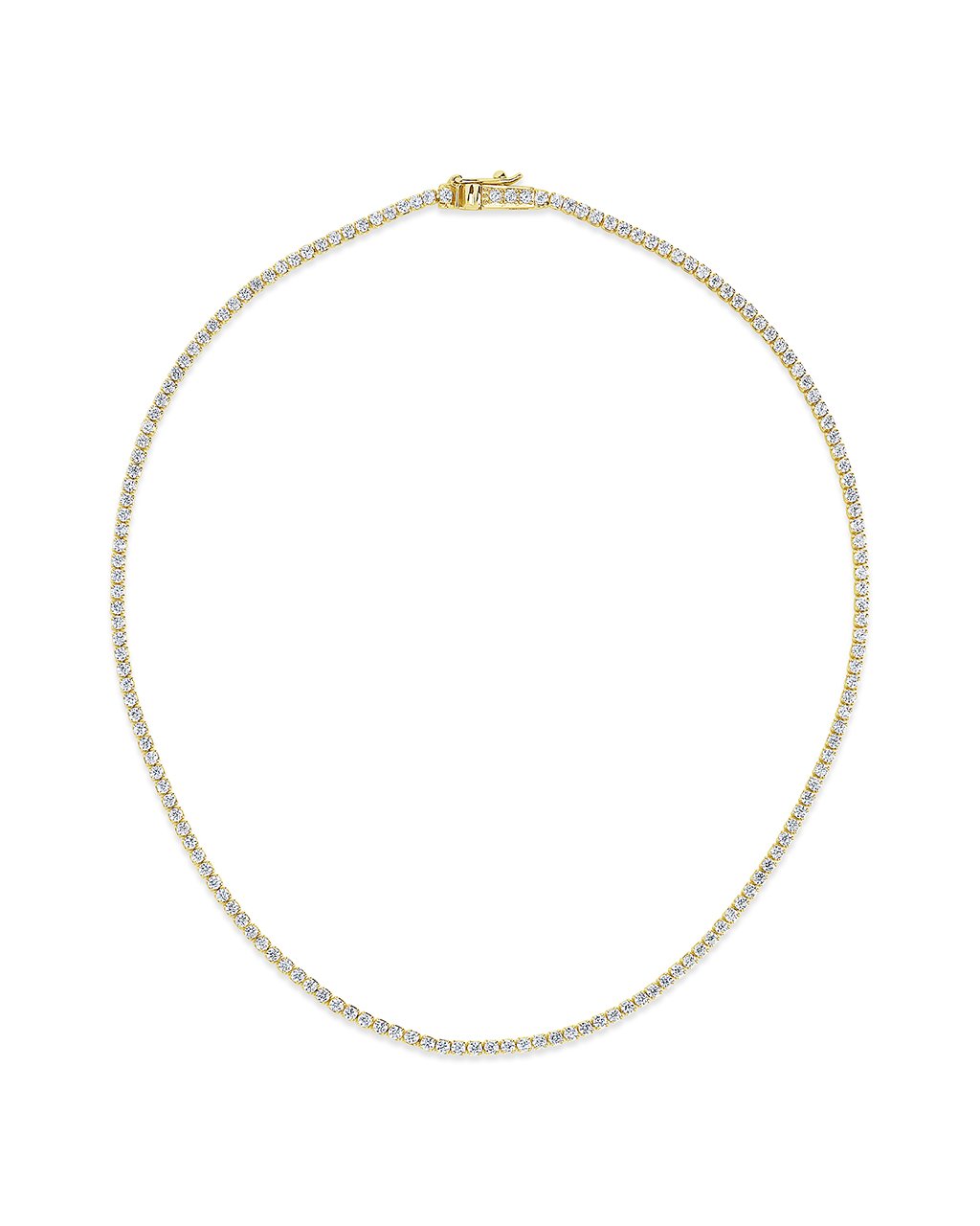 Bezel CZ Tennis Necklace