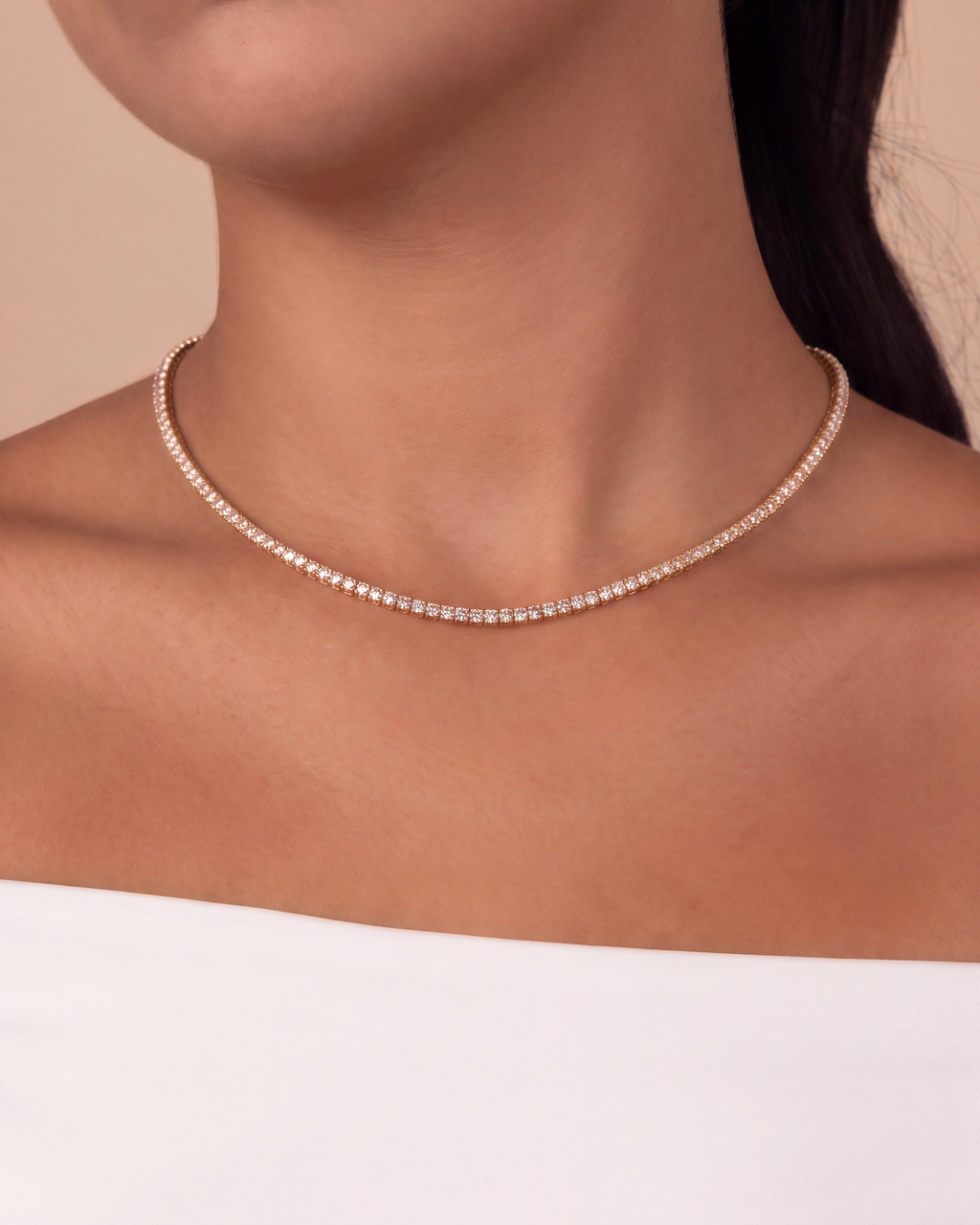 Cecil CZ Tennis Necklace