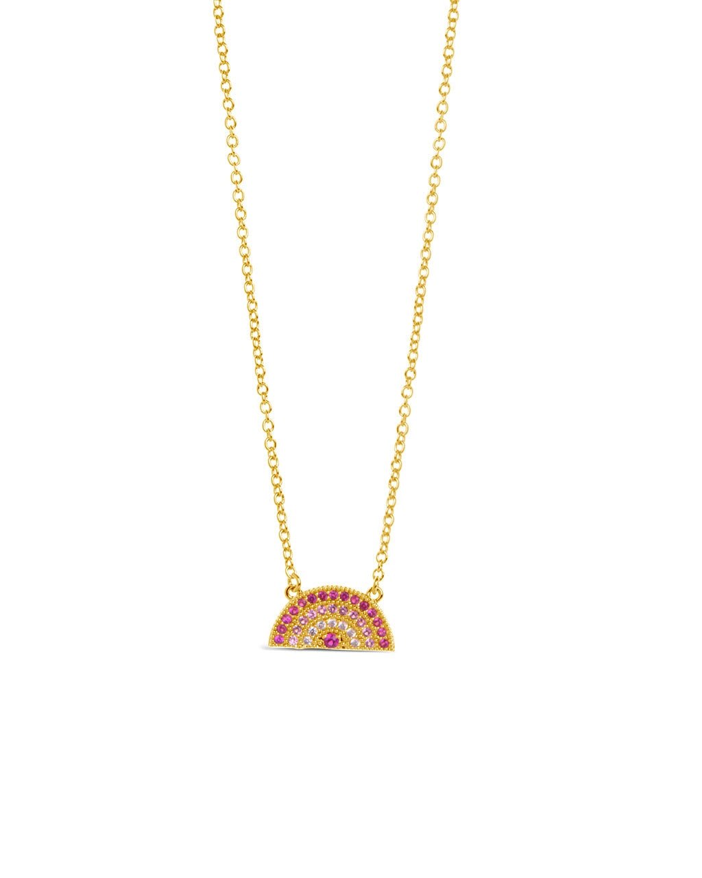 Rainbow CZ Pendant Necklace