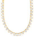 Stephanie Heart CZ Tennis Necklace