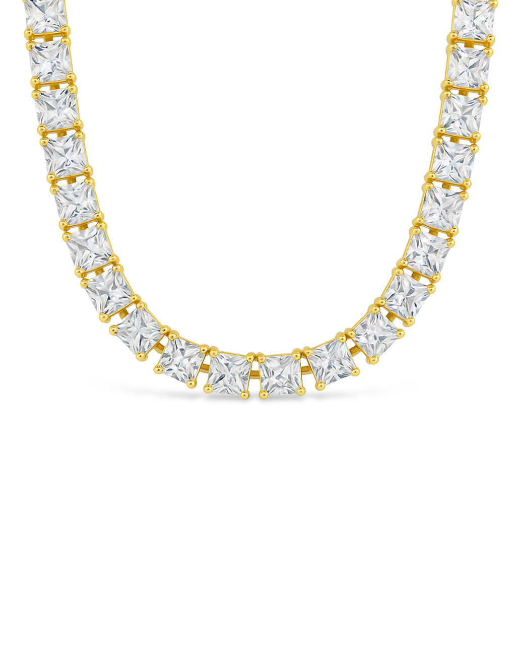 Marisol Princess Cut CZ Tennis Necklace