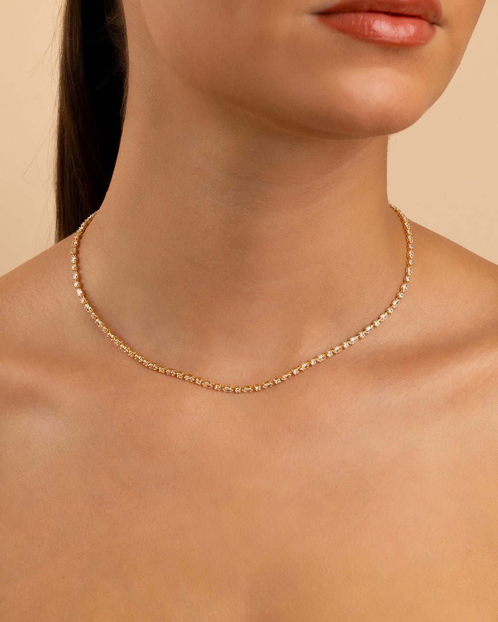 Kite Cut Tennis Necklace