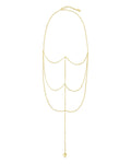 Triple Layer Triangle Drop Chain Necklace