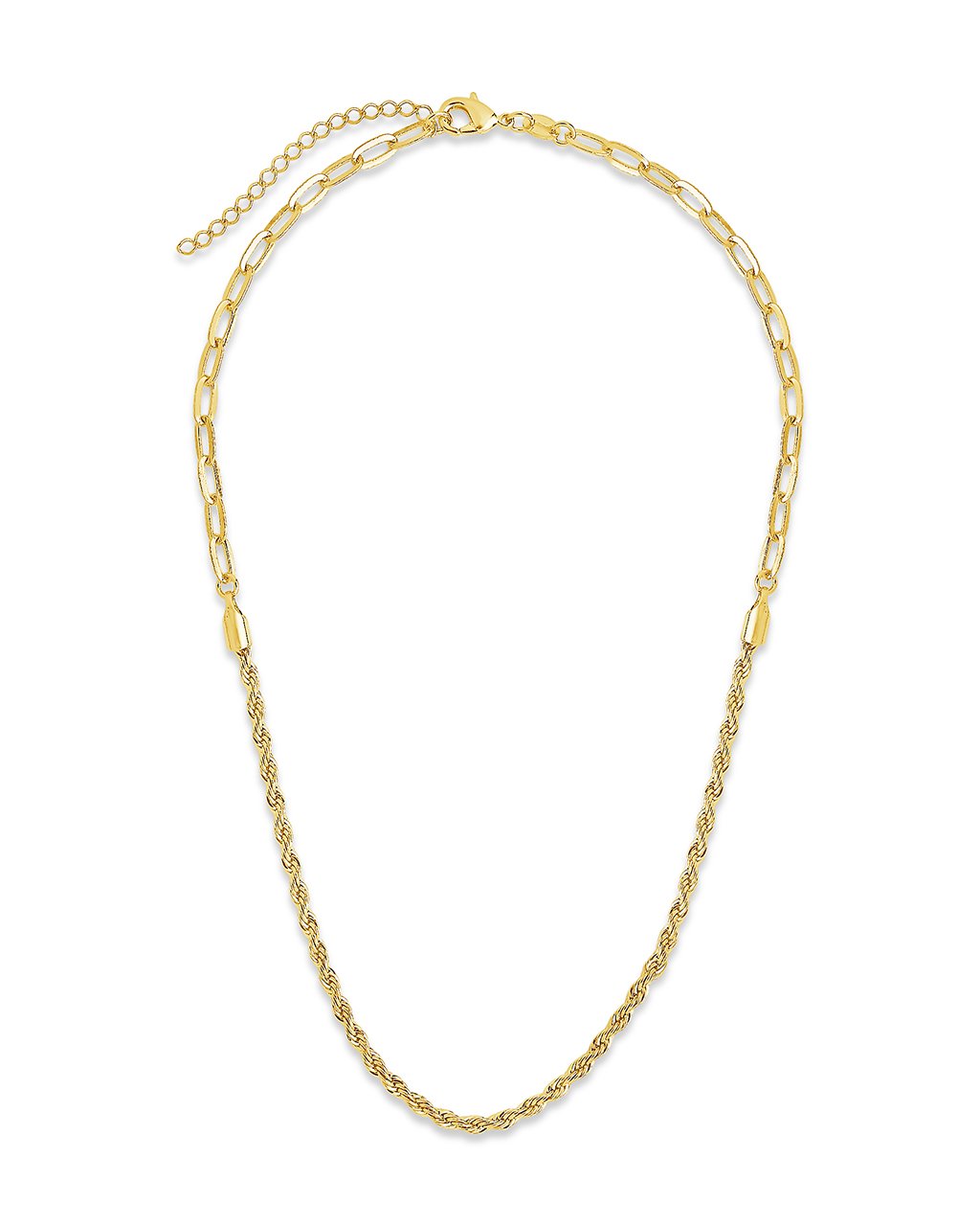 Sterling Silver Rope Twist Chain Necklace