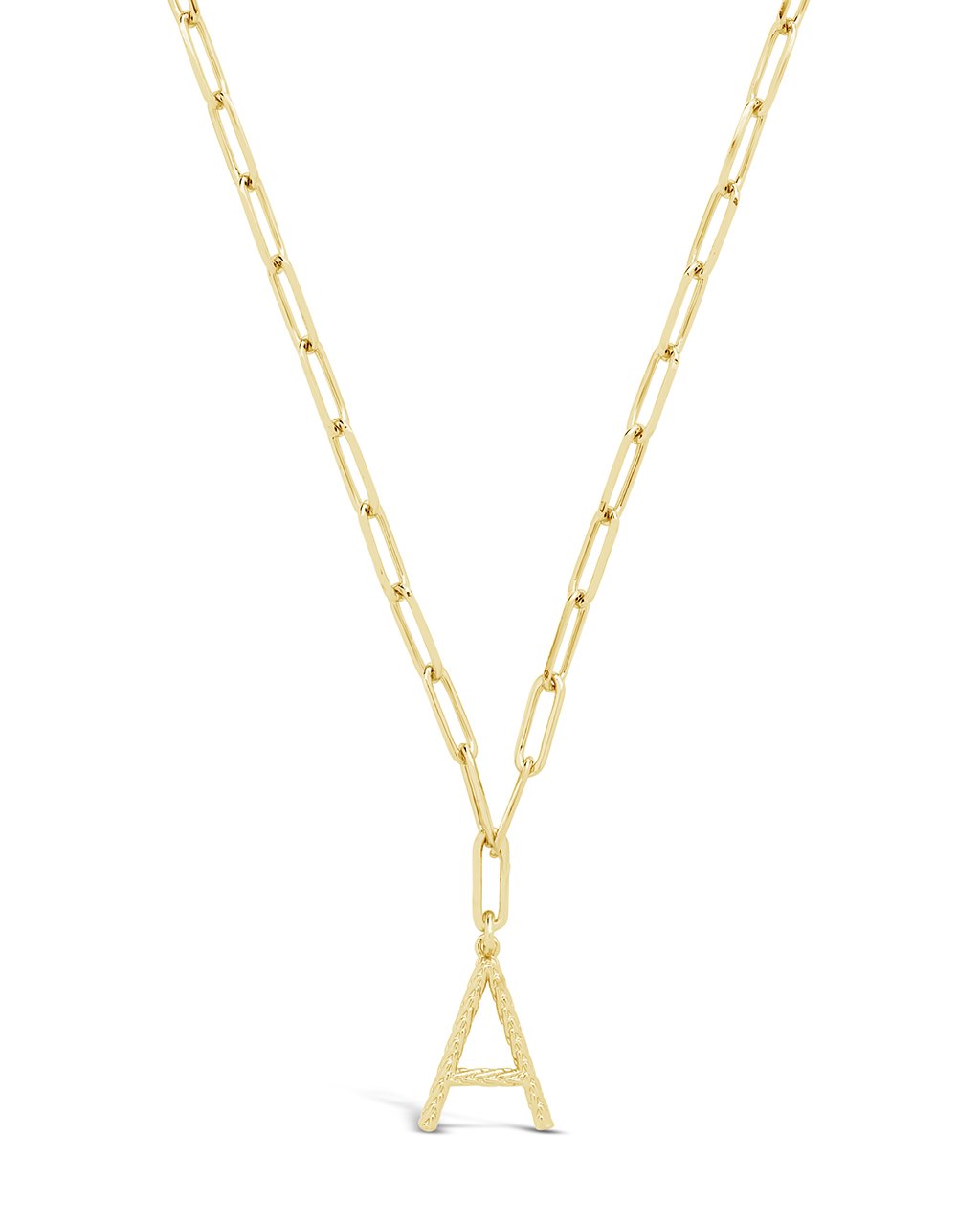 Braided Initial Pendant Necklace