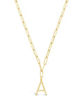 Braided Initial Pendant Necklace