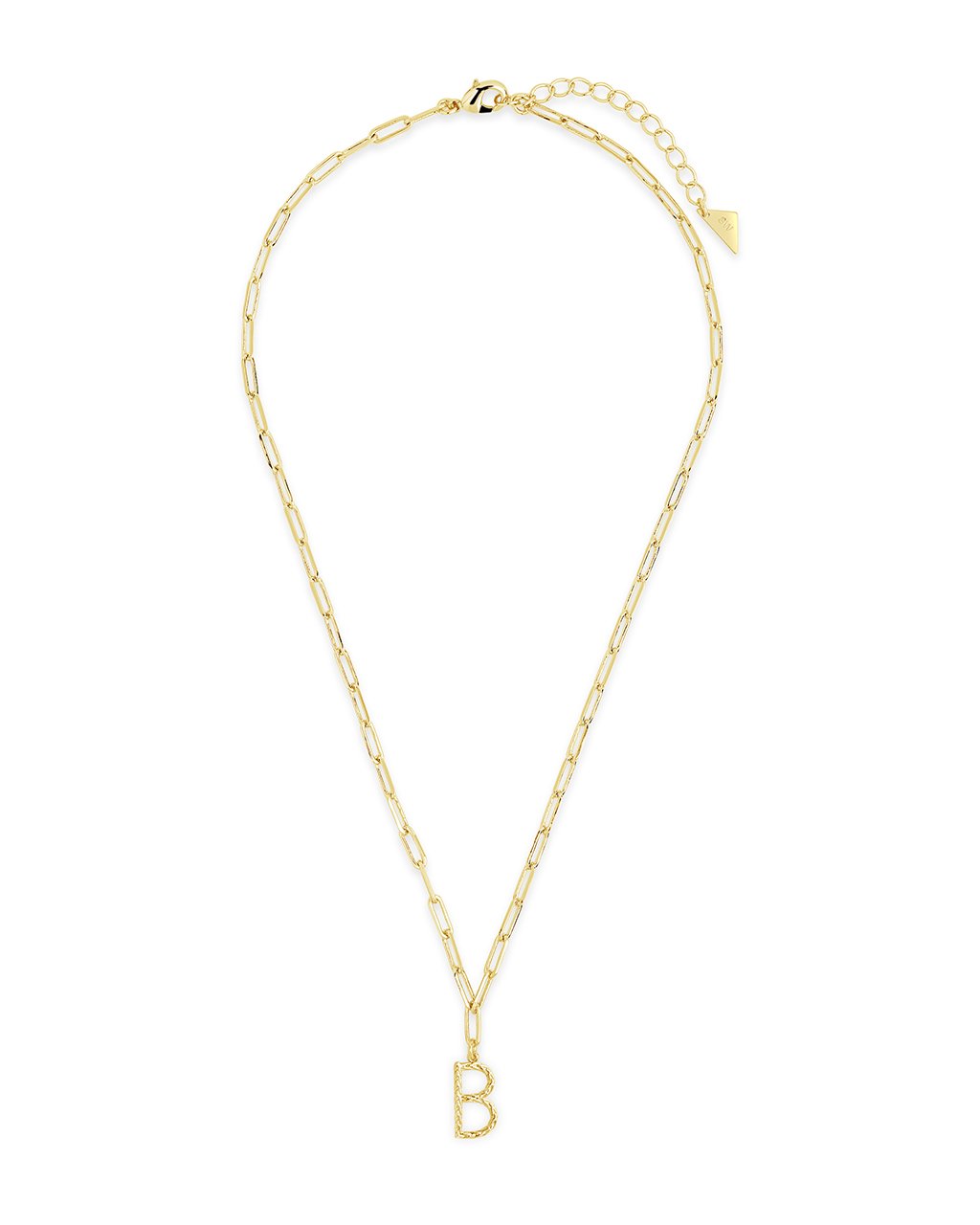 Braided Initial Pendant Necklace