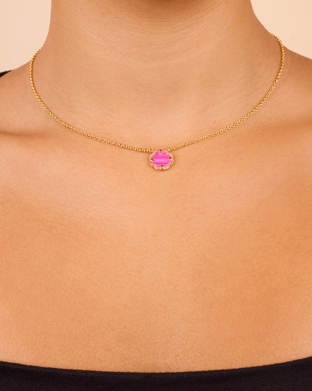 Rose Petal Pendant Necklace
