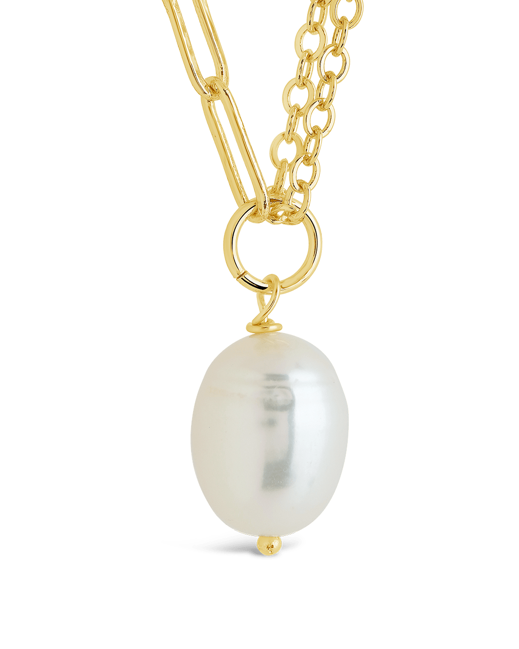 River Pearl Drop Chain Necklace