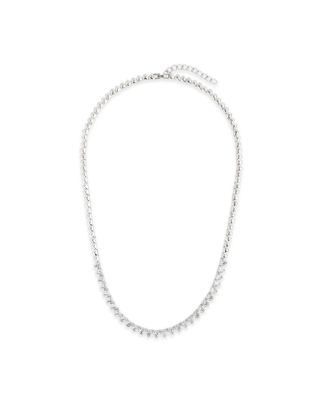 Stephanie Heart CZ Tennis Necklace