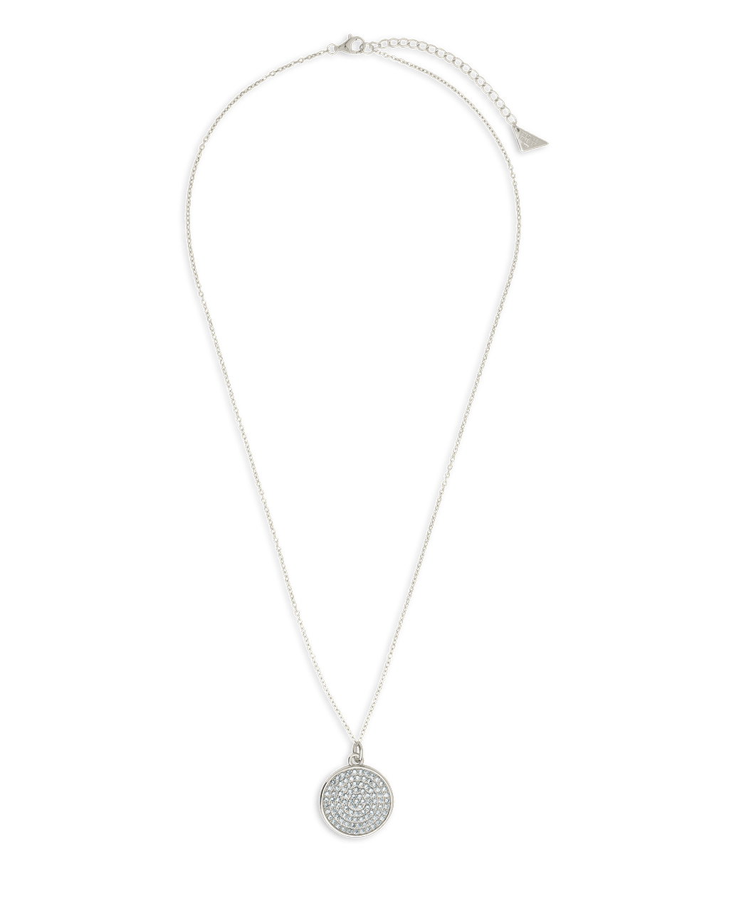 Pave CZ Circle Pendant