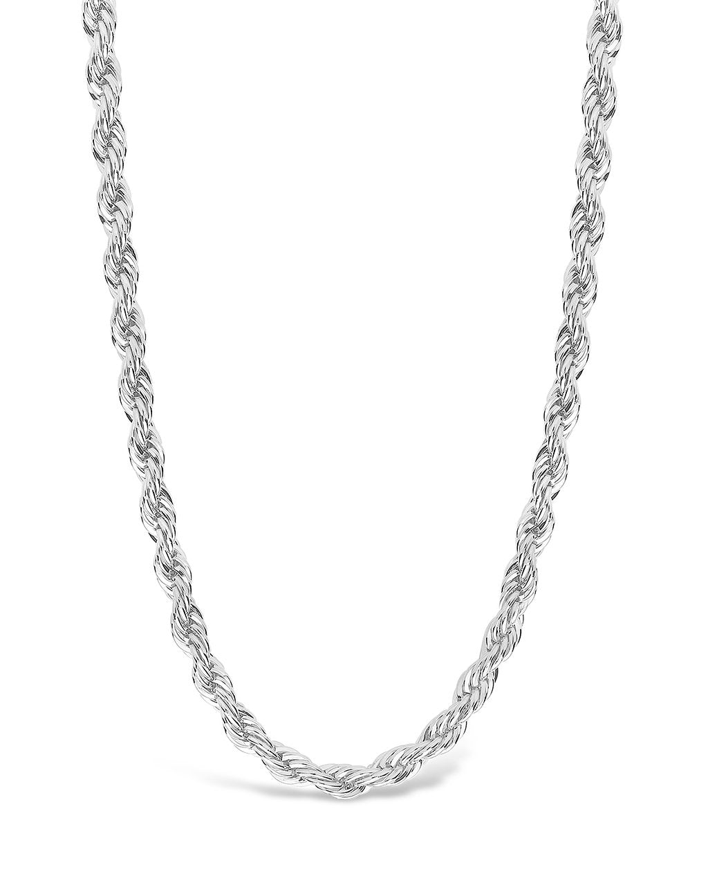 Sterling Silver Rope Twist Chain Necklace