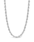 Sterling Silver Rope Twist Chain Necklace