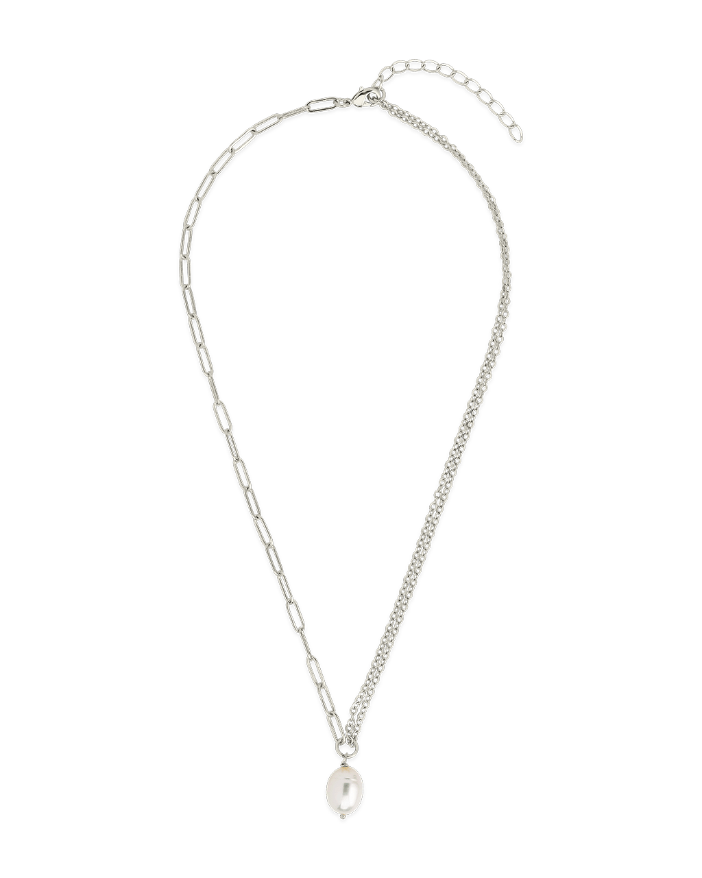 River Pearl Drop Chain Necklace