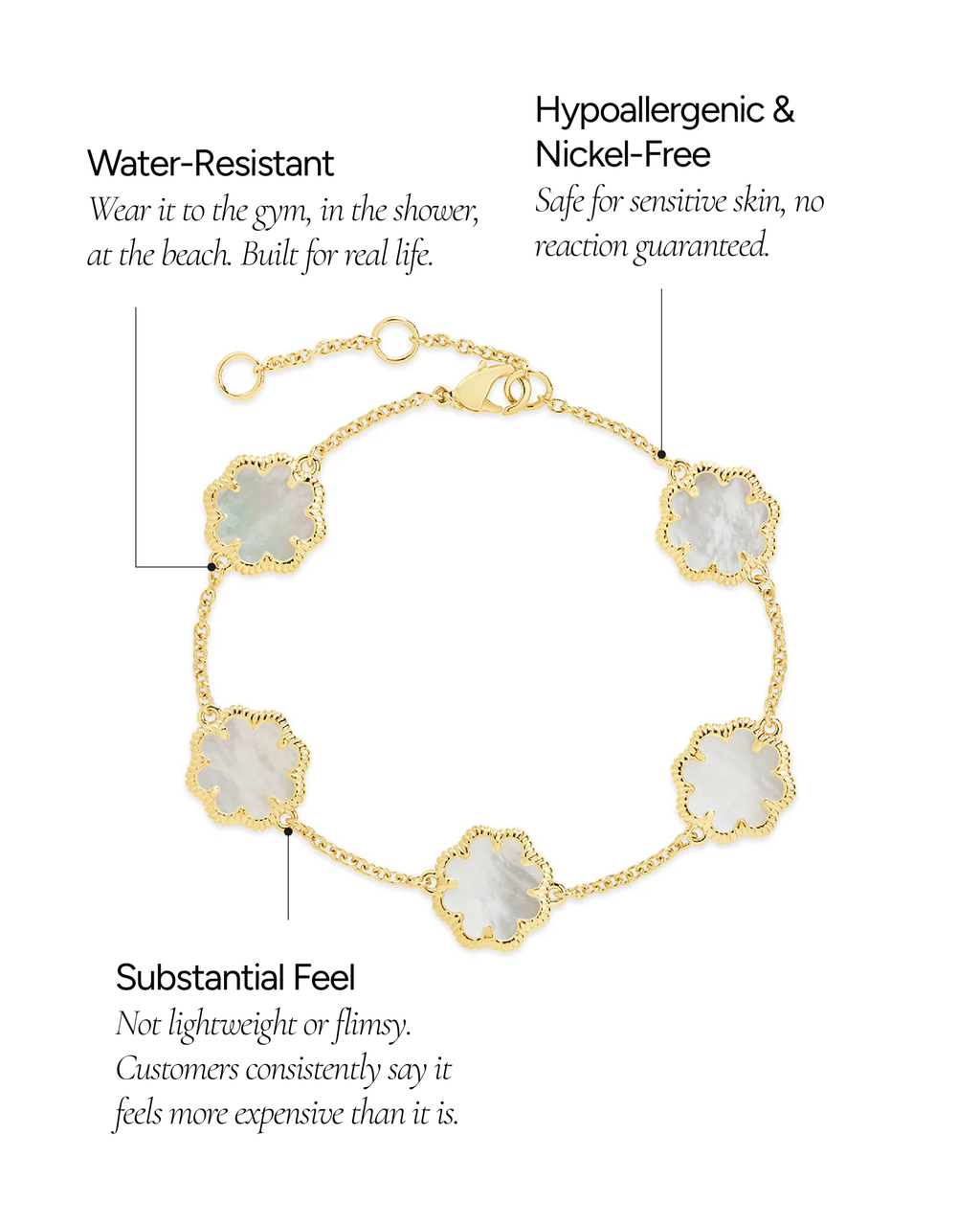 Rose Petal Station Bracelet