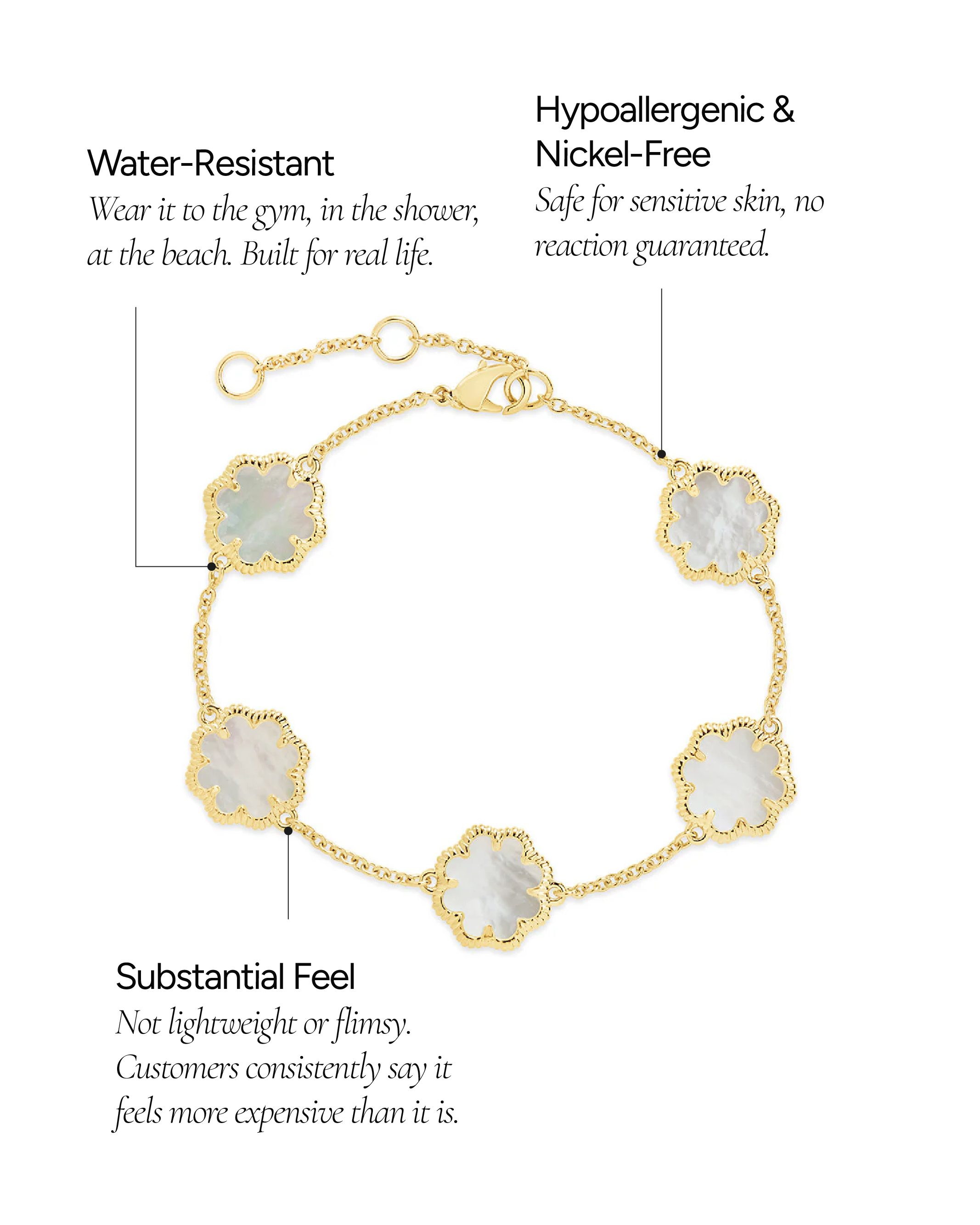 Rose Petal Station Bracelet