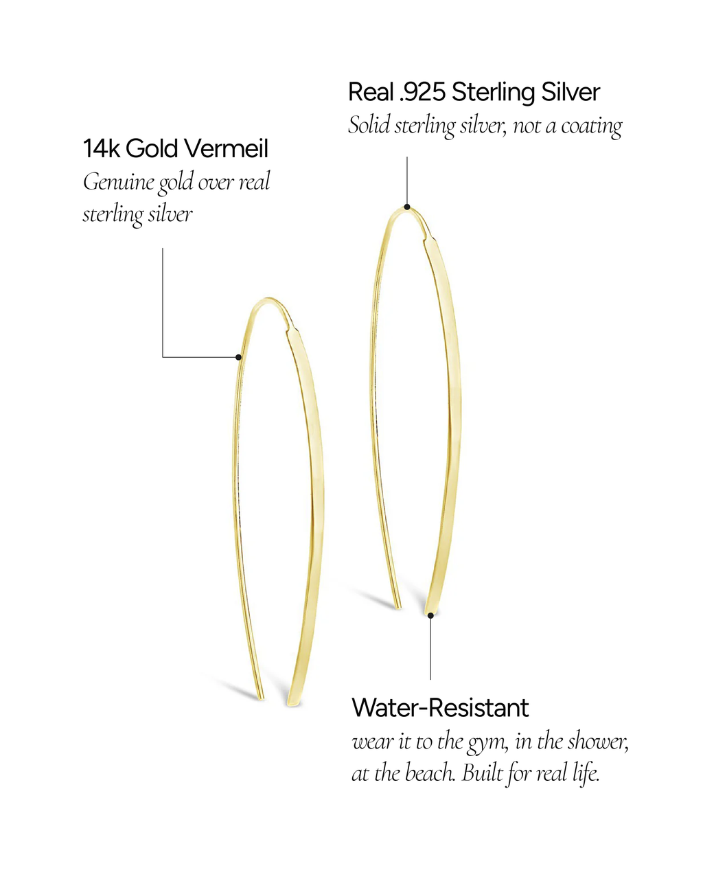 Sterling Silver Bar Threader Earrings