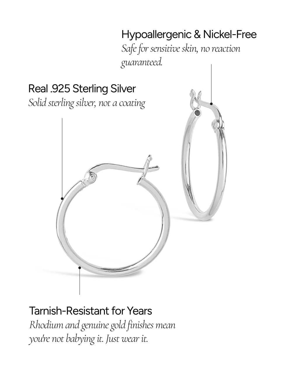Sterling Silver Hoop Earrings