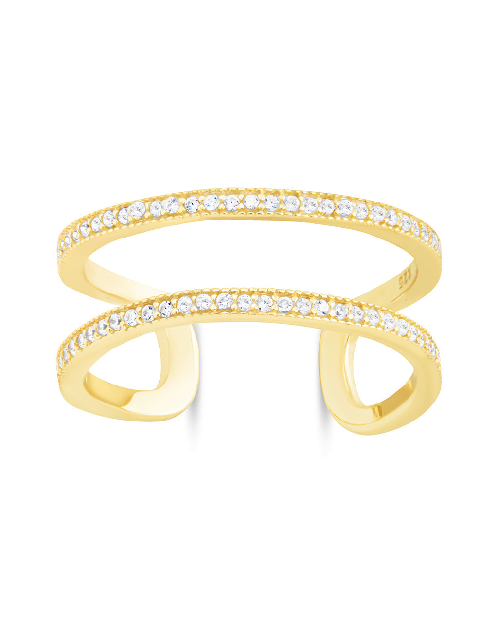 Sterling Silver Wendy CZ Stacking Open Band Ring