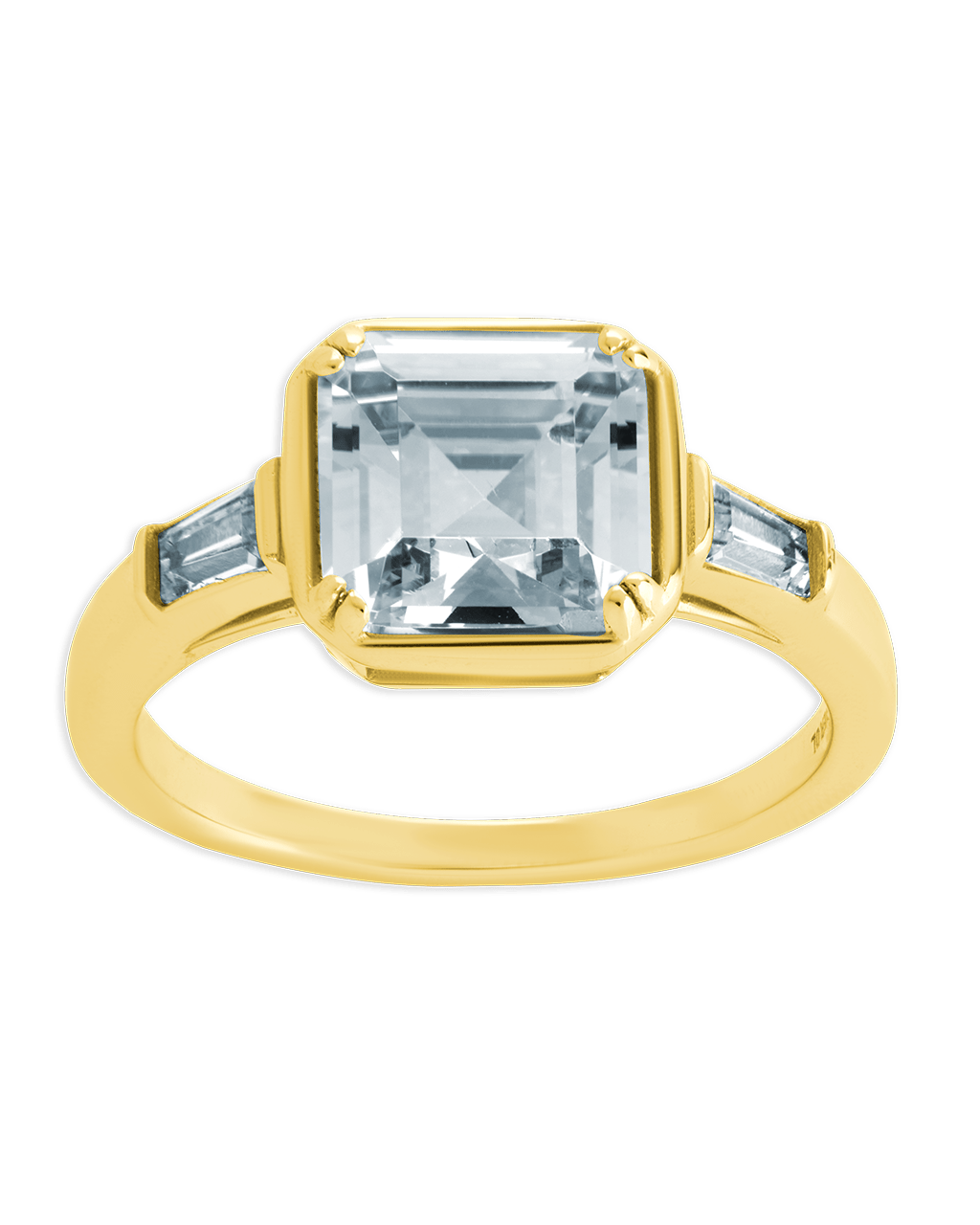 Sterling Silver Asscher Baguette Ring