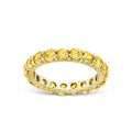 Sterling Silver Gracie Canary CZ Eternity Ring