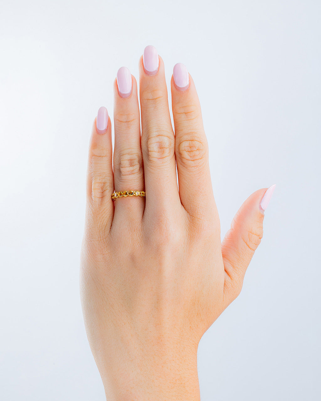 Sterling Silver Gracie Canary CZ Eternity Ring