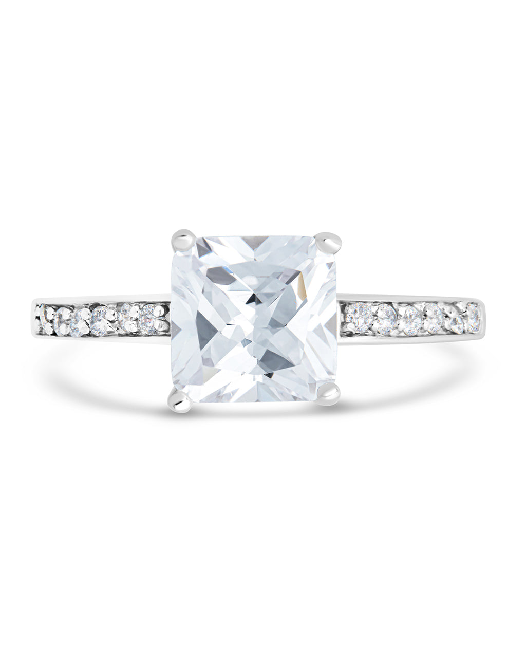 Sterling Silver Princess Cut CZ Promise Ring