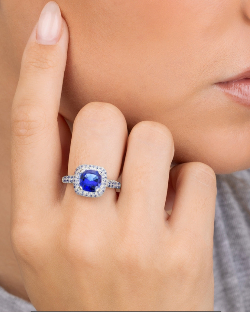 Sterling Silver Sapphire CZ Legacy Ring
