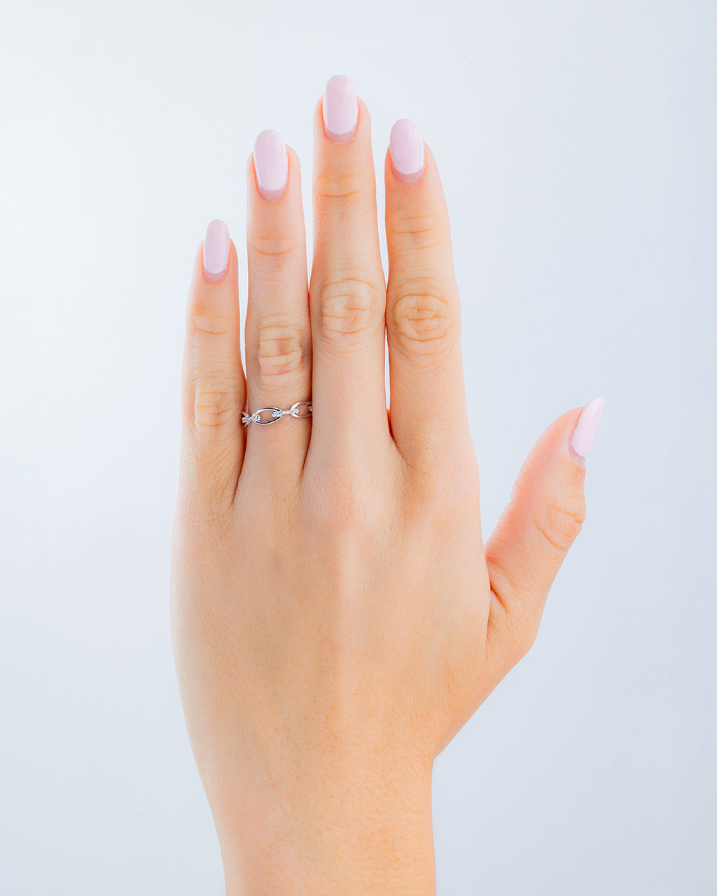 Sterling Silver Open Chain Link Ring