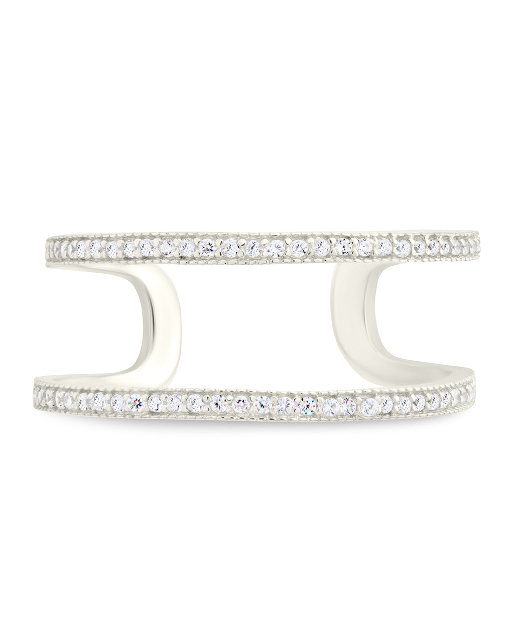 Sterling Silver Wendy CZ Stacking Open Band Ring