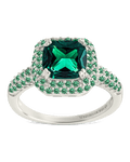 Sterling Silver Emerald CZ Legacy Ring