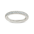 Sterling Silver 2.5mm Thin CZ Band Ring