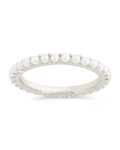 Sterling Silver Gianna Pearl Eternity Ring