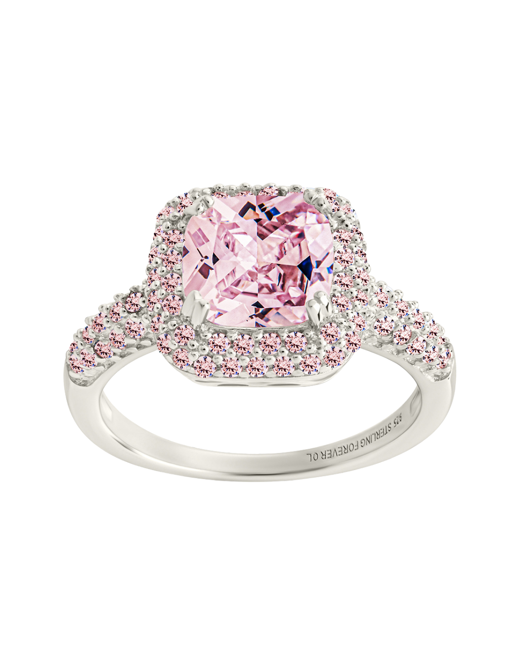 Sterling Silver Pink CZ Legacy Ring