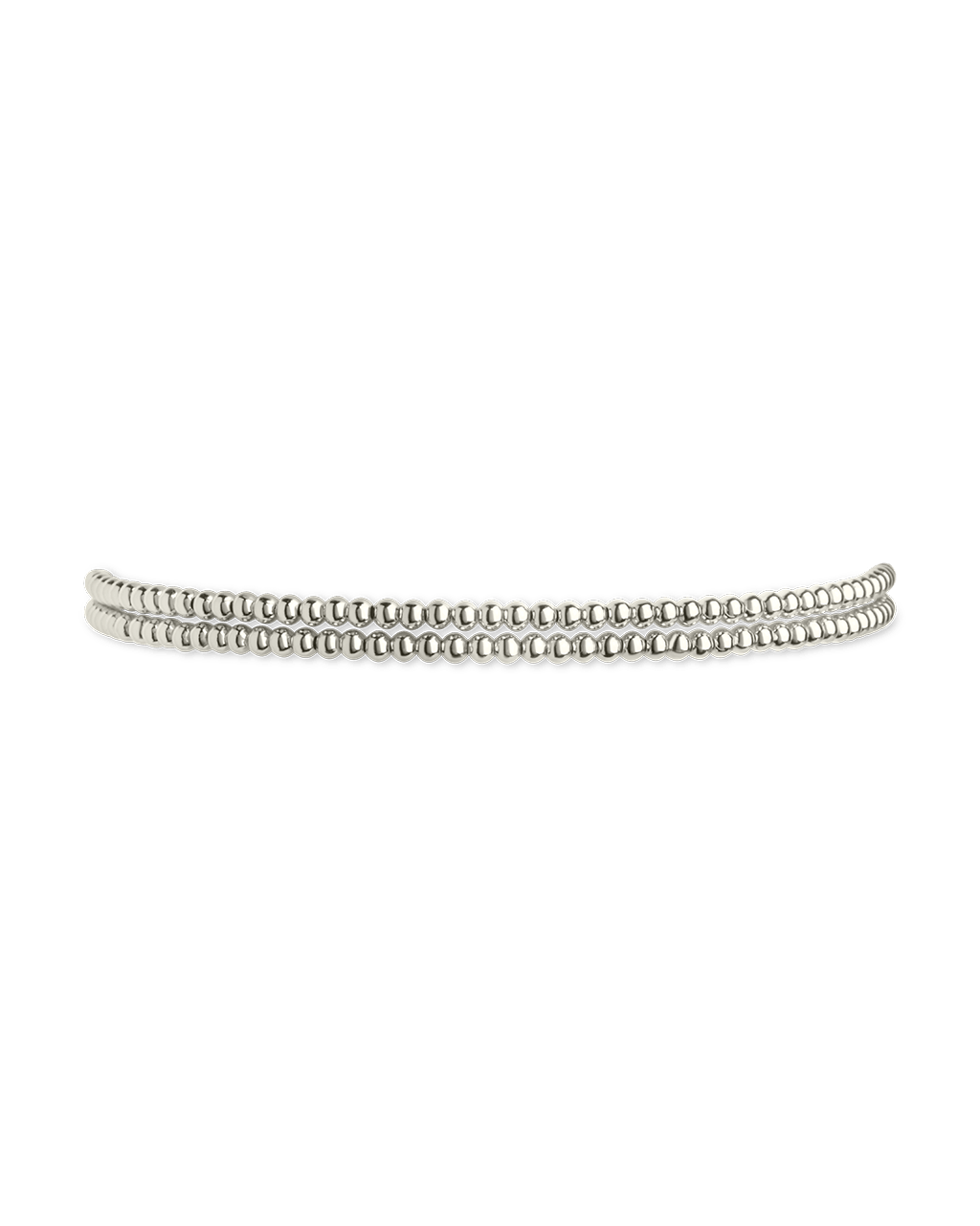 Sterling Silver Beaded Stretch Bracelet Sets