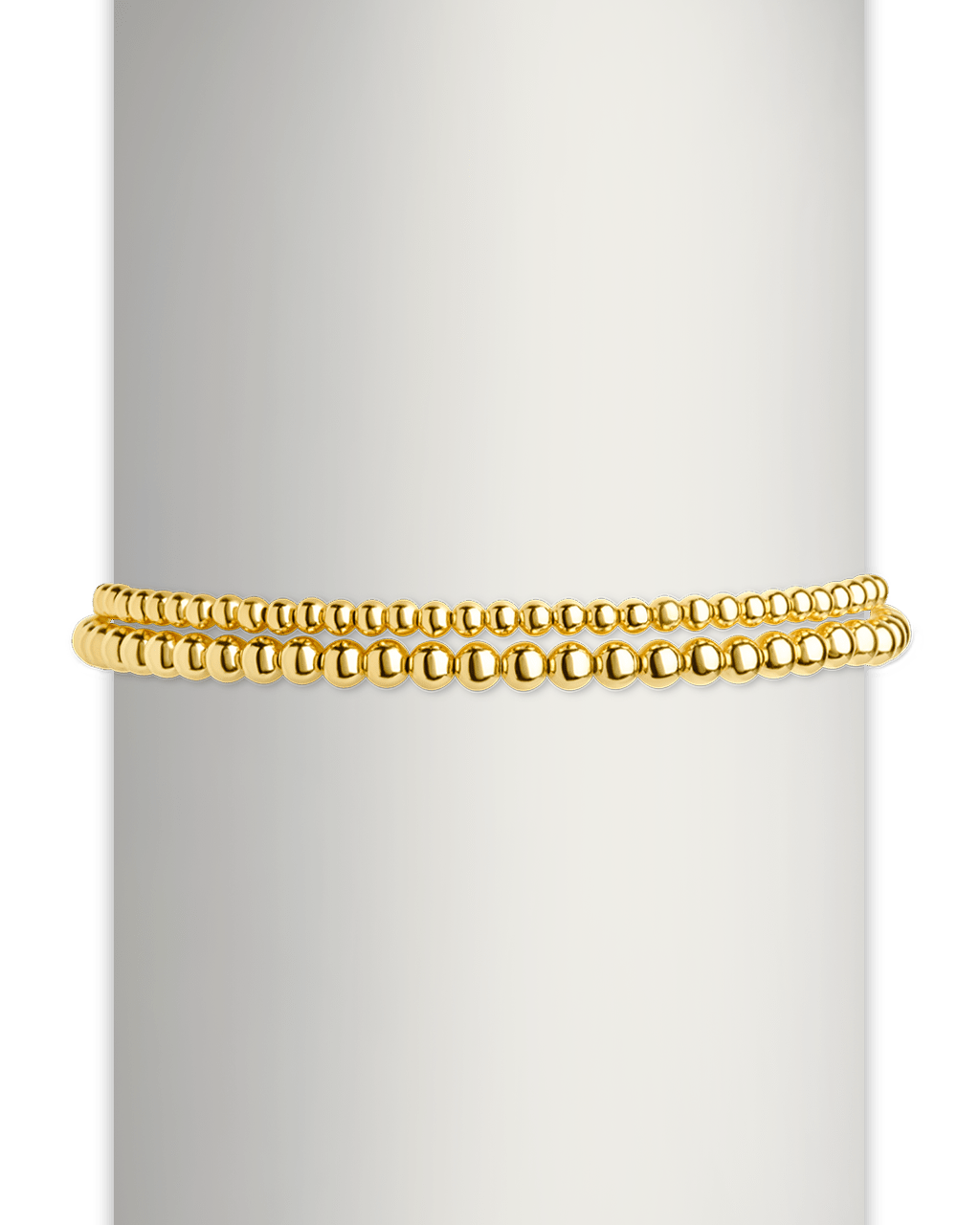 Sterling Silver Beaded Stretch Bracelet Sets