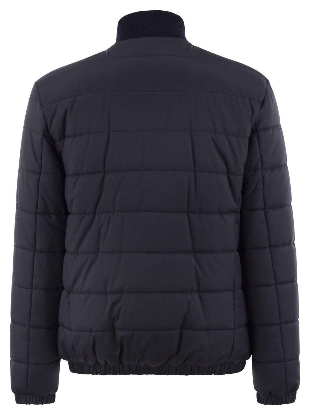Kiton Men Technical Fabric Bomber Jacket