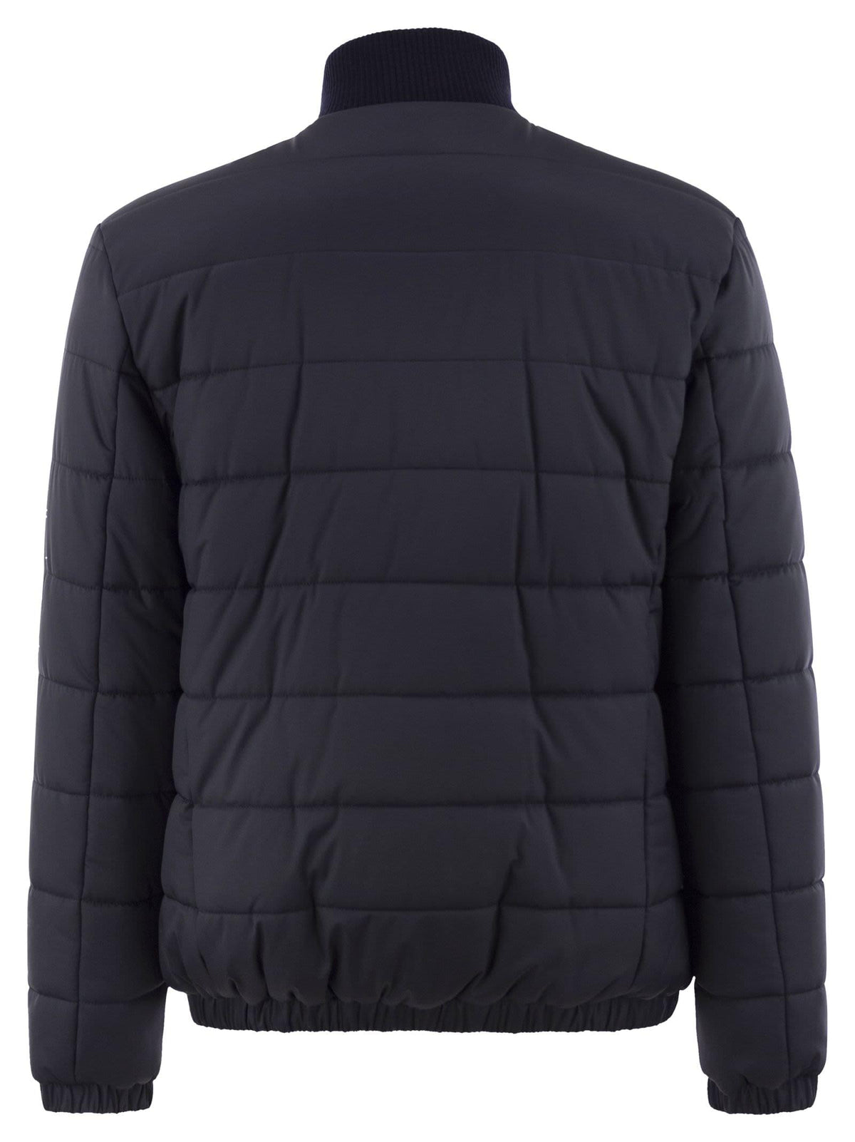 Kiton Men Technical Fabric Bomber Jacket