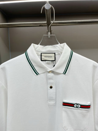 Gucci Embroidered Pocket Polo Shirt
