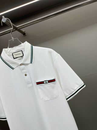 Gucci Embroidered Pocket Polo Shirt