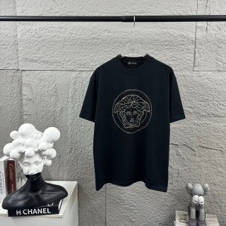 Versace Rhinestone Cotton T-Shirt