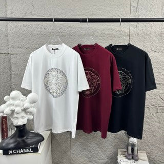 Versace Rhinestone Cotton T-Shirt